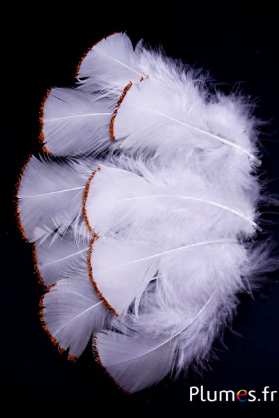 Dinde avec paillettes bronzes - 6-8 cm - blanc